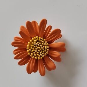 FLOWER Enameled Embellished Brooch Pin